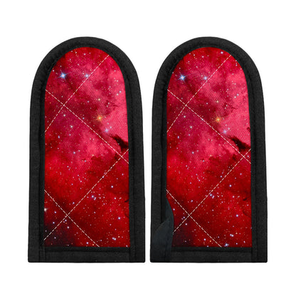 Red Galaxy Space Cloud Print Skillet Handle Cover