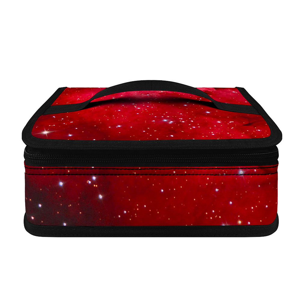 Red Galaxy Space Cloud Print Small Lunch Bag