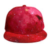 Red Galaxy Space Cloud Print Snapback Cap