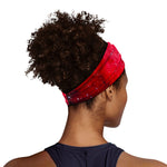 Red Galaxy Space Cloud Print Sports Headband