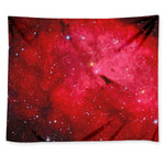 Red Galaxy Space Cloud Print Tapestry