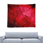 Red Galaxy Space Cloud Print Tapestry