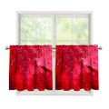 Red Galaxy Space Cloud Print Tier Curtains