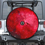Red Galaxy Space Cloud Print Tire Cover With Camera Hole