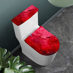 Red Galaxy Space Cloud Print Toilet Lid And Tank Cover Set