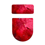 Red Galaxy Space Cloud Print Toilet Lid And Tank Cover Set