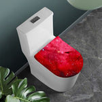 Red Galaxy Space Cloud Print Toilet Lid Cover