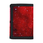 Red Galaxy Space Cloud Print Trifold Wallet