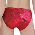 Red Galaxy Space Cloud Print Women's Panties