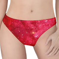 Red Galaxy Space Cloud Print Women's Thong