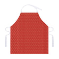 Red Geometric Japanese Pattern Print Adjustable Apron