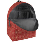 Red Geometric Japanese Pattern Print Backpack