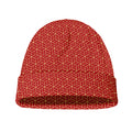 Red Geometric Japanese Pattern Print Beanie