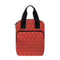 Red Geometric Japanese Pattern Print Bible Tote Bag