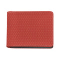 Red Geometric Japanese Pattern Print Bifold Wallet