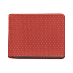 Red Geometric Japanese Pattern Print Bifold Wallet
