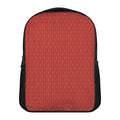 Red Geometric Japanese Pattern Print Casual Backpack
