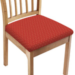 Red Geometric Japanese Pattern Print Chair Cushion Cover