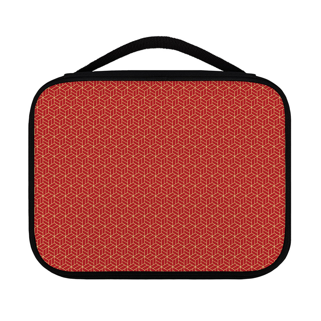 Red Geometric Japanese Pattern Print Classic Bible Case