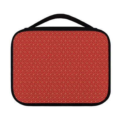 Red Geometric Japanese Pattern Print Classic Bible Case