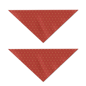 Red Geometric Japanese Pattern Print Dog Bandana