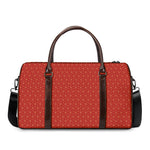 Red Geometric Japanese Pattern Print Duffle Bag