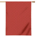 Red Geometric Japanese Pattern Print House Flag