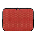 Red Geometric Japanese Pattern Print Laptop Sleeve