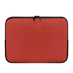 Red Geometric Japanese Pattern Print Laptop Sleeve