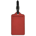 Red Geometric Japanese Pattern Print Luggage Tag