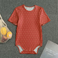 Red Geometric Japanese Pattern Print Men's Bodysuit