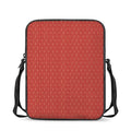 Red Geometric Japanese Pattern Print Rectangular Crossbody Bag
