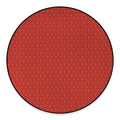 Red Geometric Japanese Pattern Print Round Floor Mat