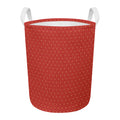 Red Geometric Japanese Pattern Print Round Laundry Basket