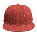 Red Geometric Japanese Pattern Print Snapback Cap