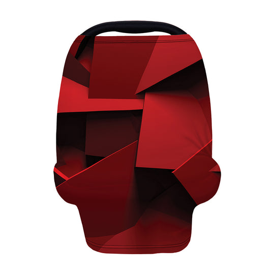 Red Geometric Print Baby Seat Cover