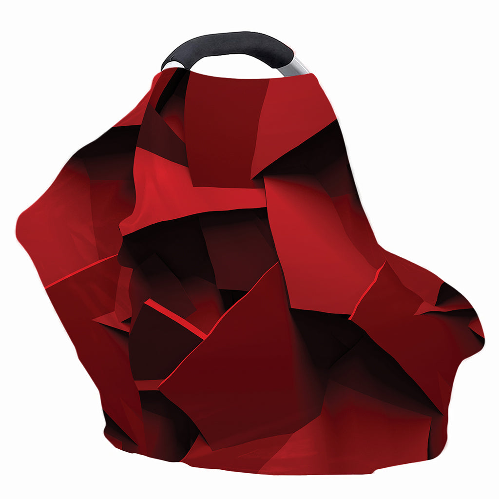 Red Geometric Print Baby Seat Cover