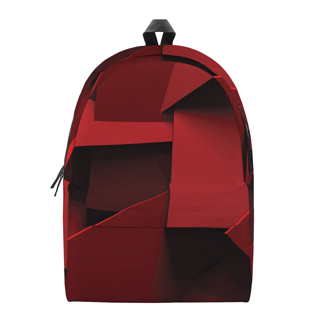 Red Geometric Print Backpack