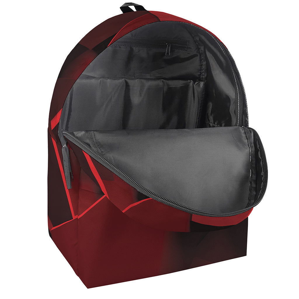 Red Geometric Print Backpack