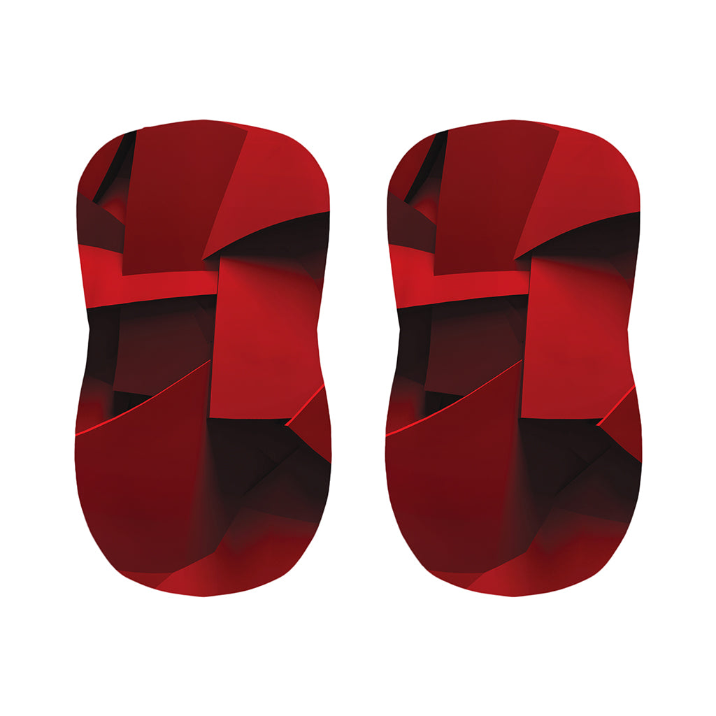 Red Geometric Print Bar Stool Covers