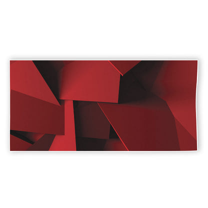 Red Geometric Print Beach Towel