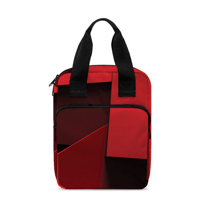 Red Geometric Print Bible Tote Bag