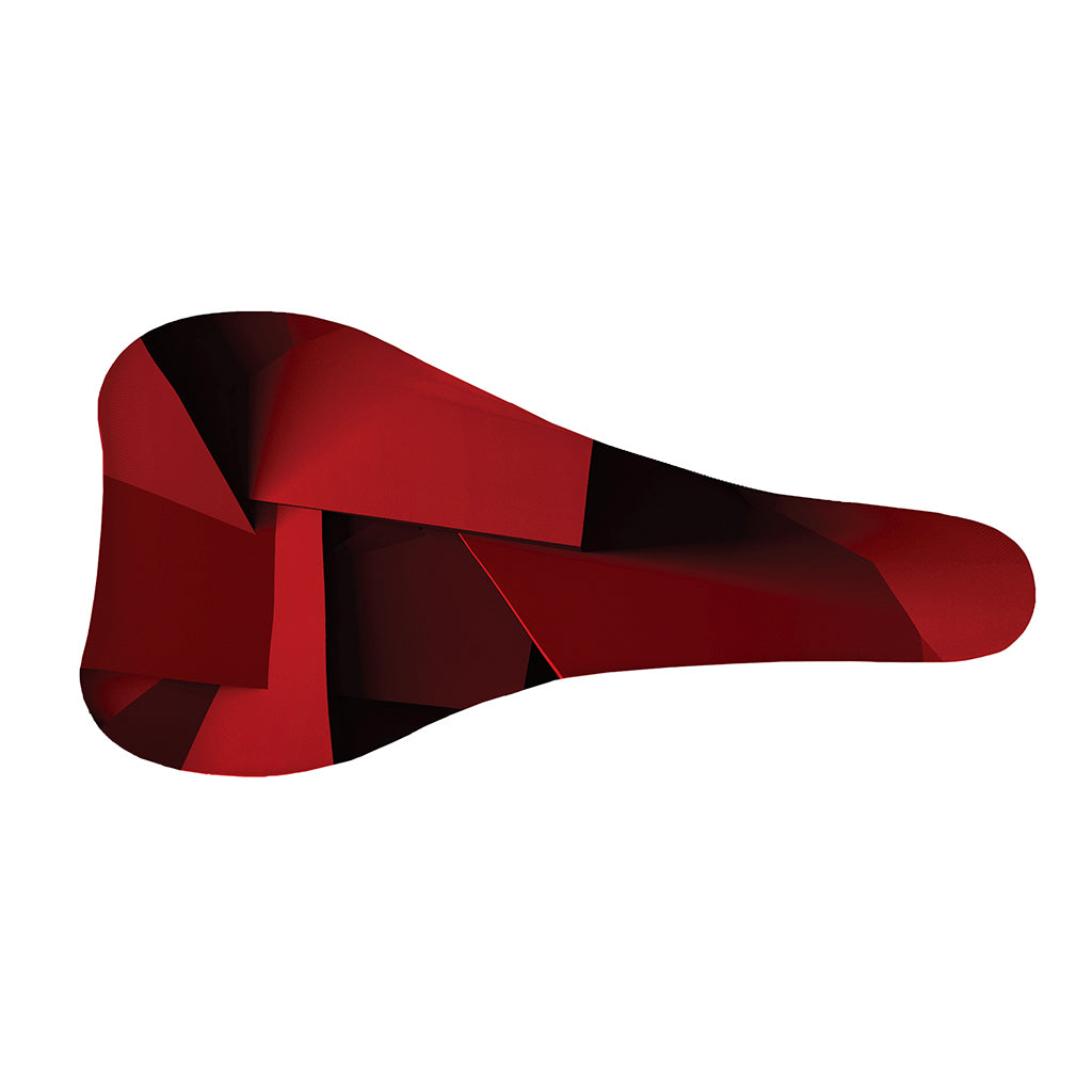 Red Geometric Print Bicycle Seat Cover