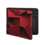 Red Geometric Print Bifold Wallet