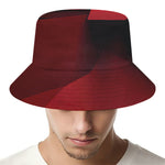 Red Geometric Print Bucket Hat