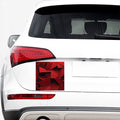 Red Geometric Print Car Sticker