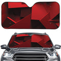 Red Geometric Print Car Windshield Sun Shade