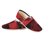 Red Geometric Print Casual Shoes