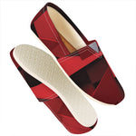 Red Geometric Print Casual Shoes