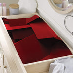 Red Geometric Print Changing Pad Cover